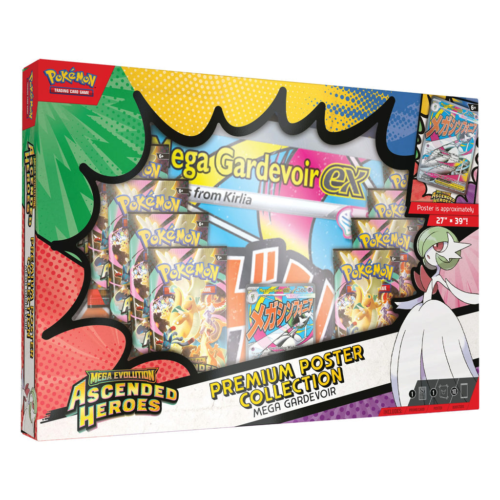 Pokemon TCG Ascended Heroes Premium Poster Collection Mega Lucario Mega Gardevoir